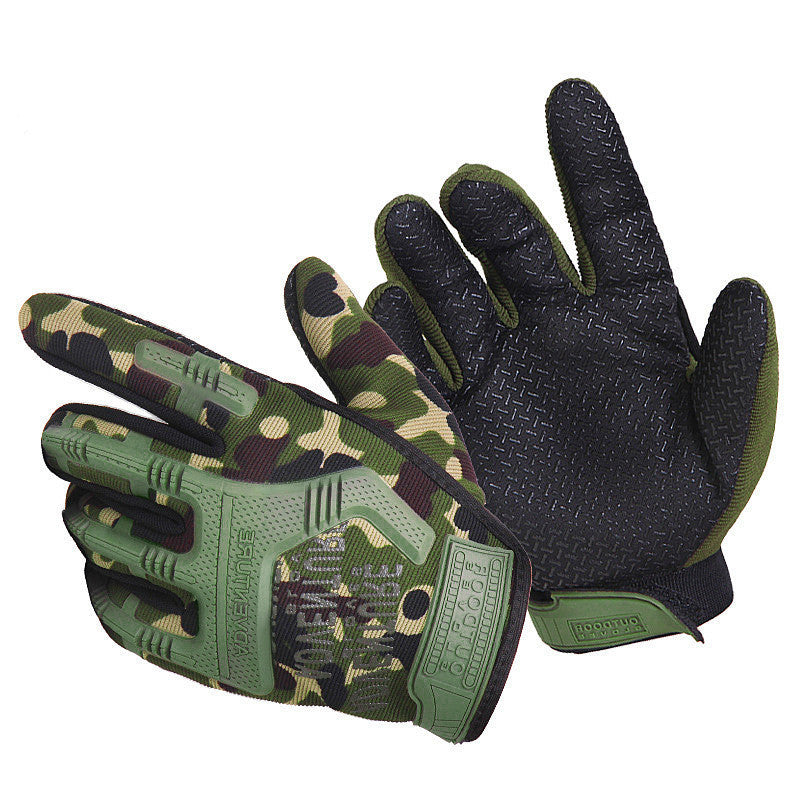Breathable Non-slip Fitness Anti-impact Camouflage Riding Outdoor Gloves
