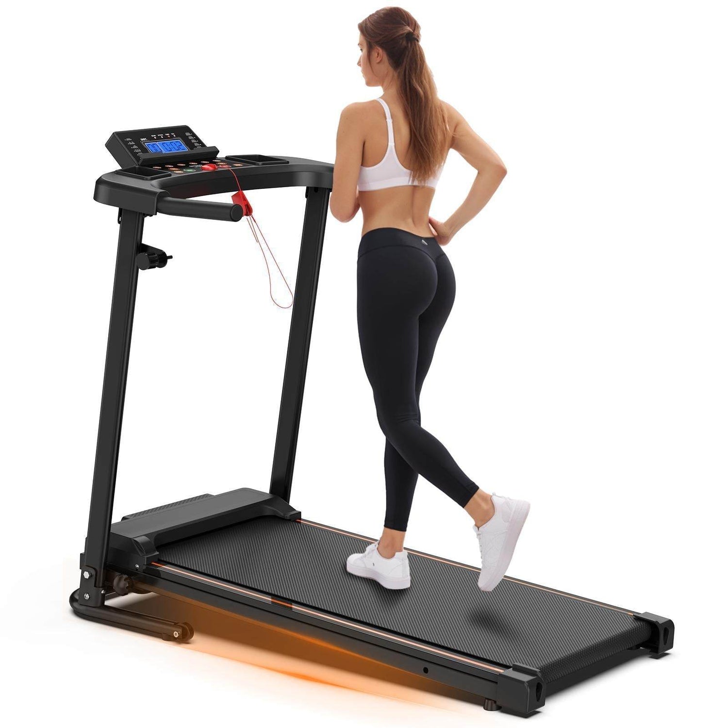 Foldable Portable Walking Machine Heavy-duty App Controlled Treadmill