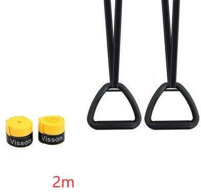 Multifunctional suspension training ring indoor and outdoor workouts.