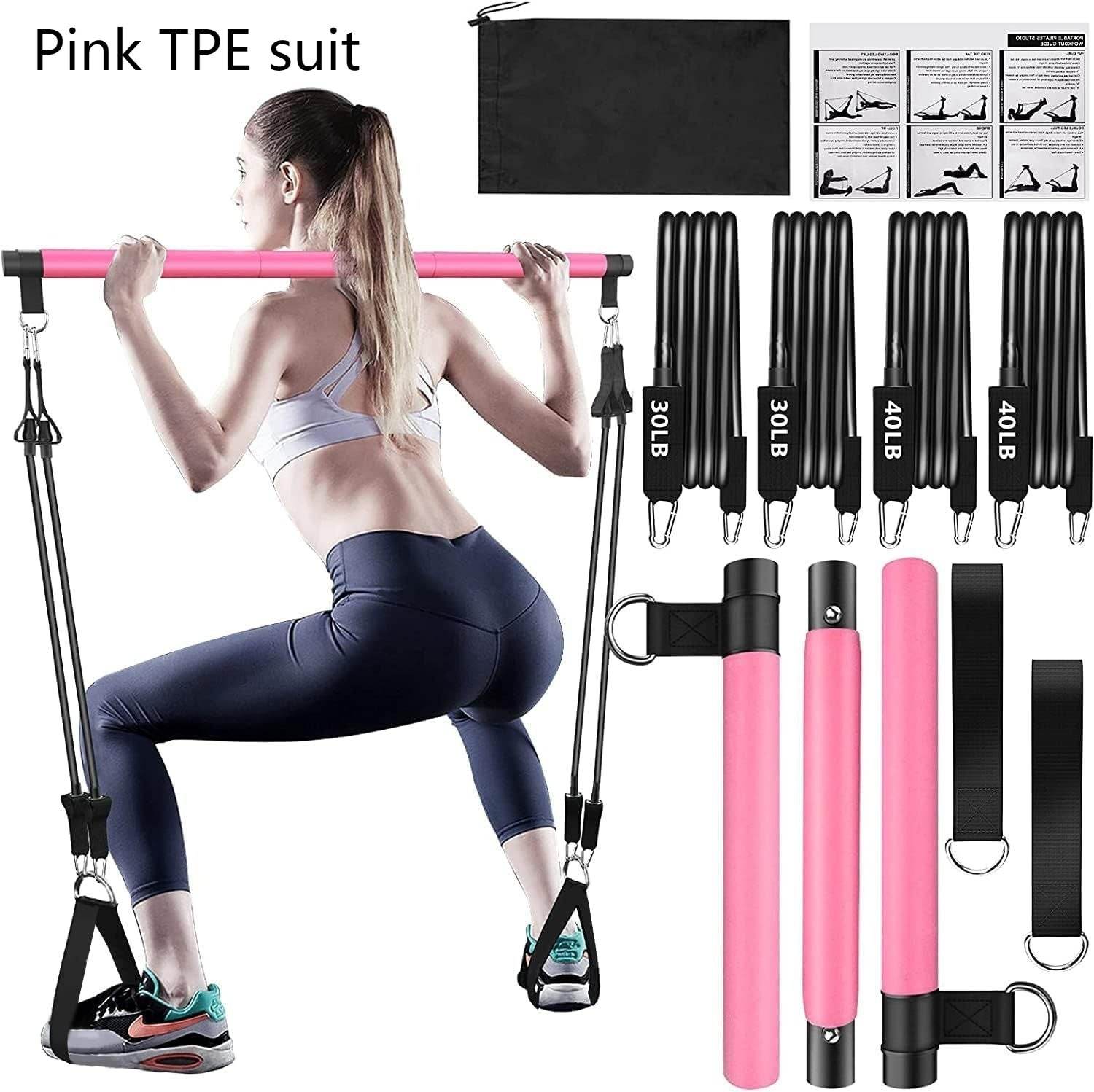 Pilates Bar Set - Multifunction Resistance Bands for Fitness & Yoga