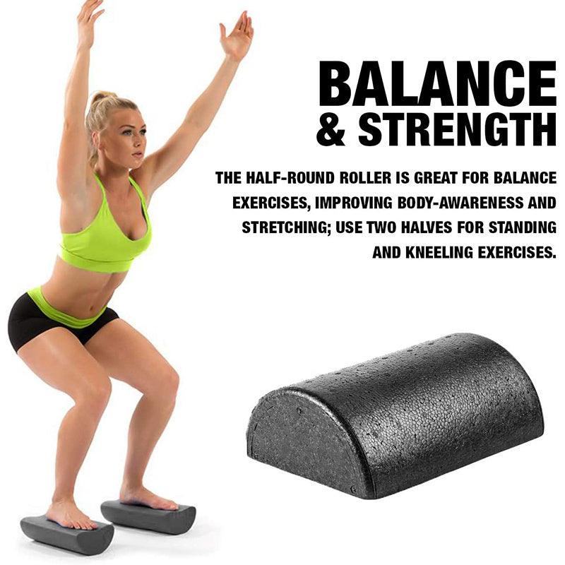 Yoga Foam Roller - Semi-Circular Fitness Equipment for Muscle Massage