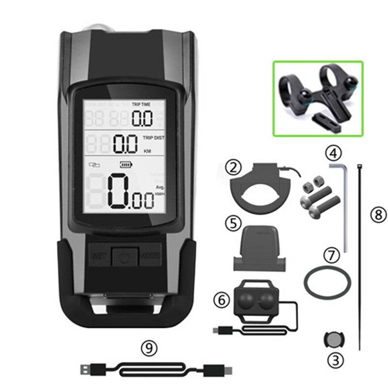 Bicycle Headlight Wireless Stopwatch Night Ride and Waterproof Bright.