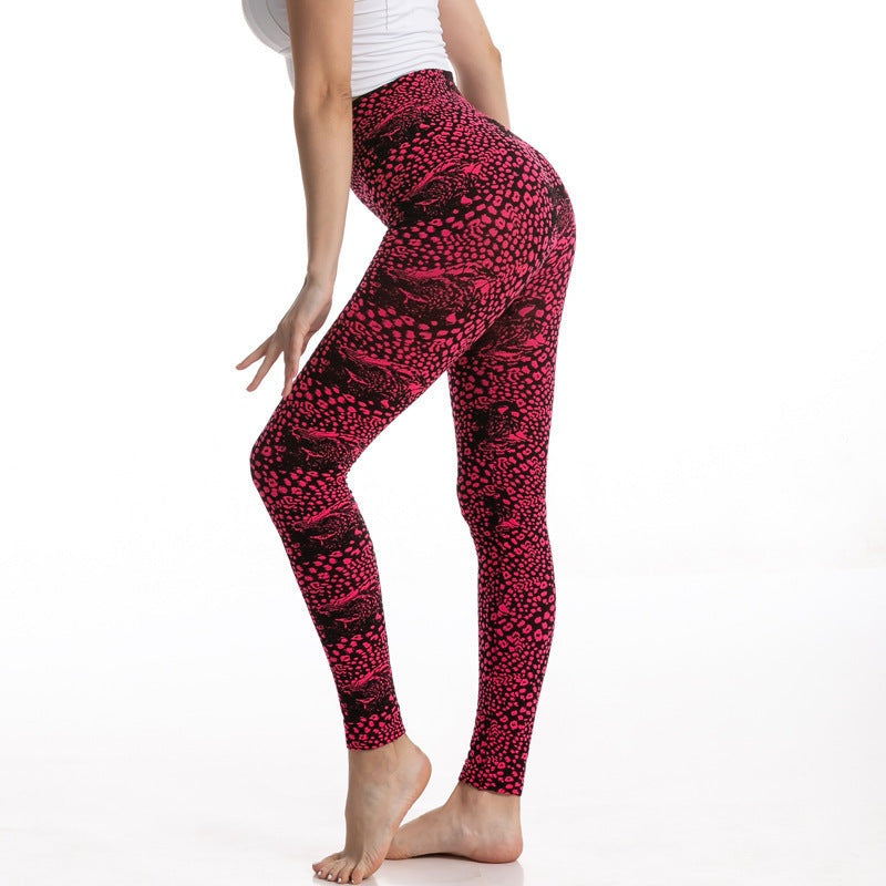 High Waist Leopard Print Leggings for Fitness & Style - Versatile Fit