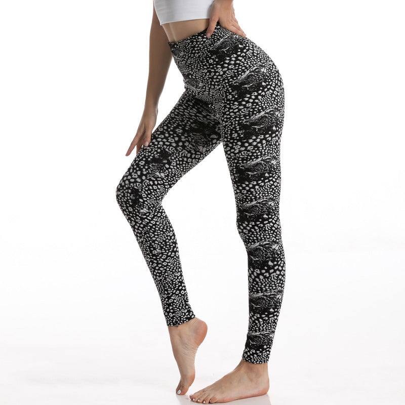 High Waist Leopard Print Leggings for Fitness & Style - Versatile Fit