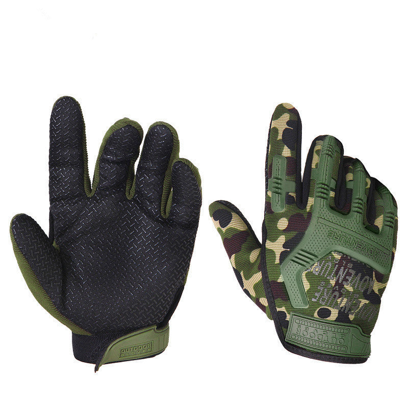 Breathable Non-slip Fitness Anti-impact Camouflage Riding Outdoor Gloves