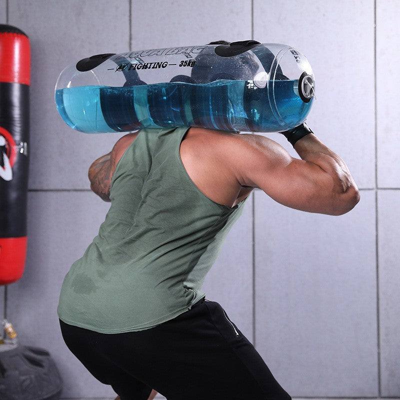 Transparent Cylindrical Weight-bearing Fitness Water Dumbbell Exercise