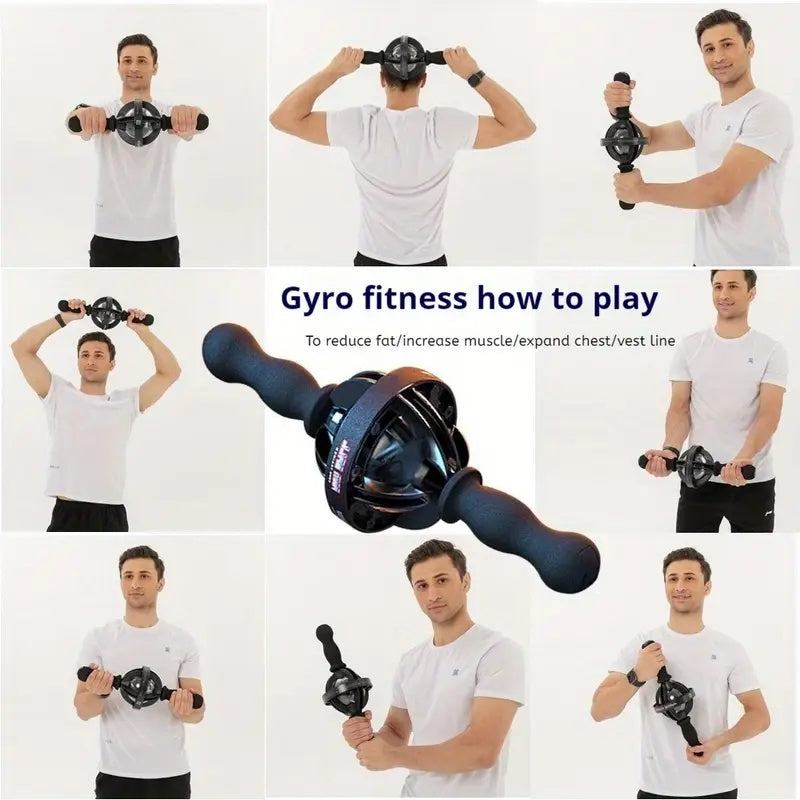 Black Gyro Fitness Trainer Wrist Forearm Trainer Build Strength Burn  