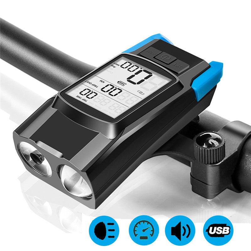 Bicycle Headlight Wireless Stopwatch Night Ride and Waterproof Bright.