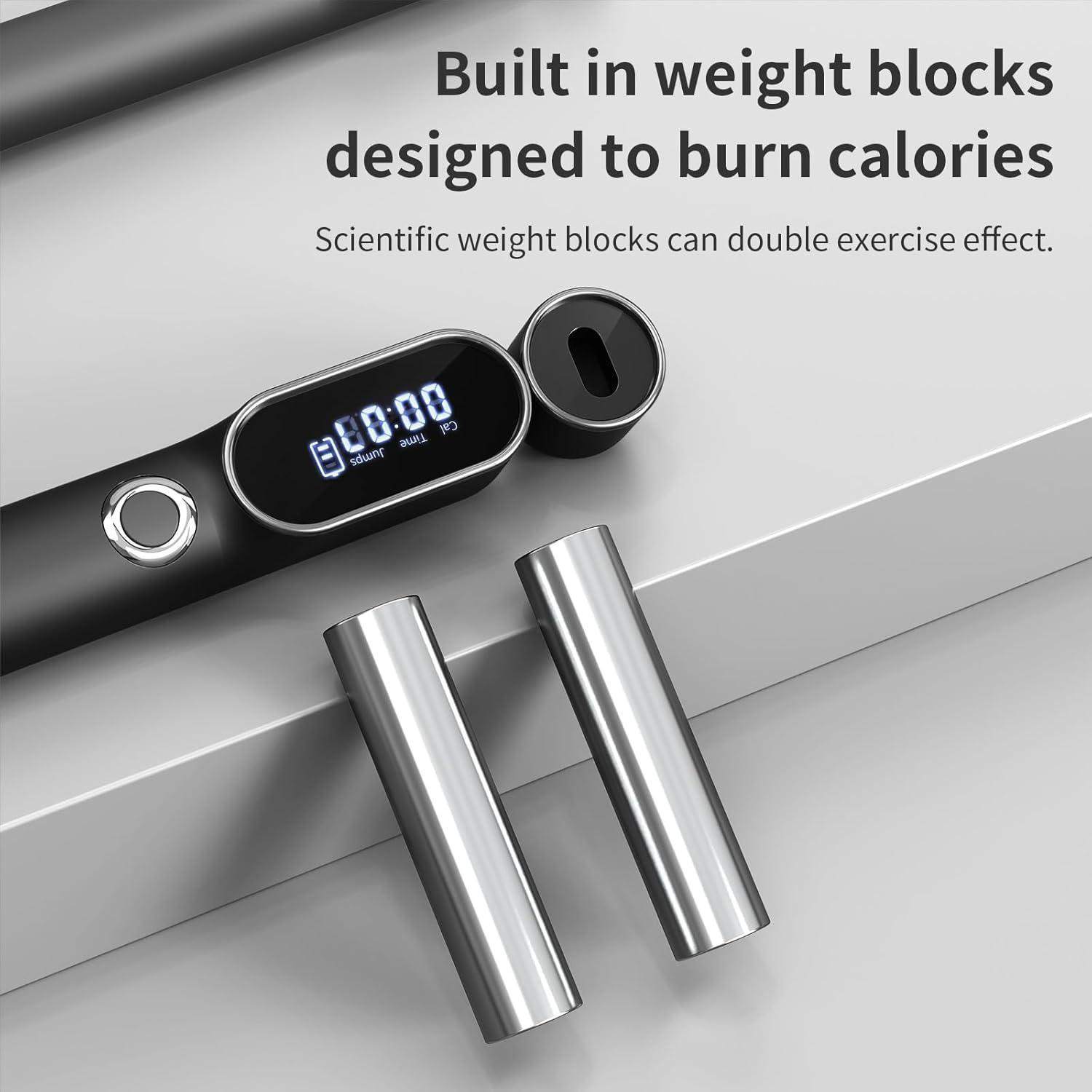 2 In 1 Adjustable Digital Cordless Jump Rope for Fitness & Training