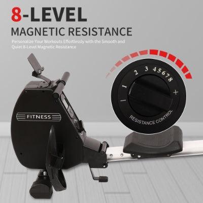 Rowing Machine 264 LBS | Foldable Home Rower Comfortable Seat Cushion