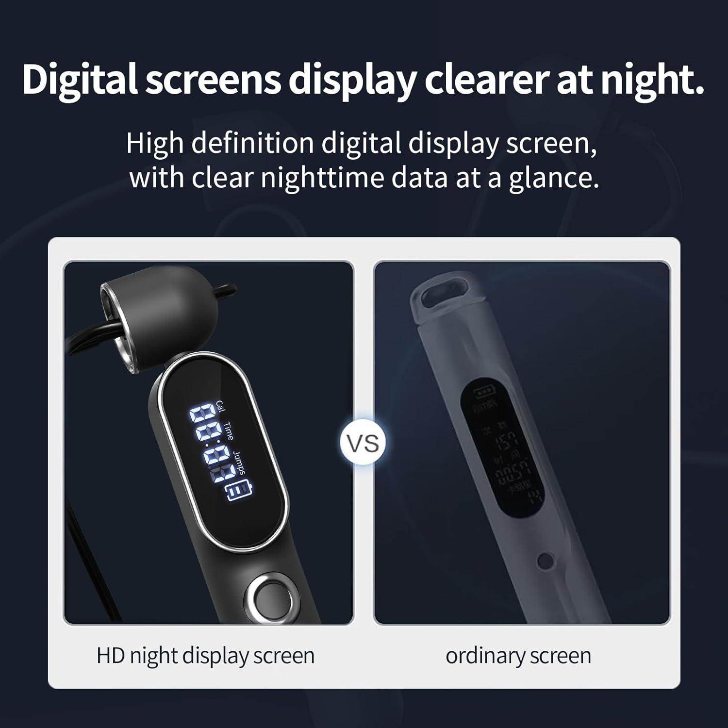 2 In 1 Adjustable Digital Cordless Jump Rope for Fitness & Training